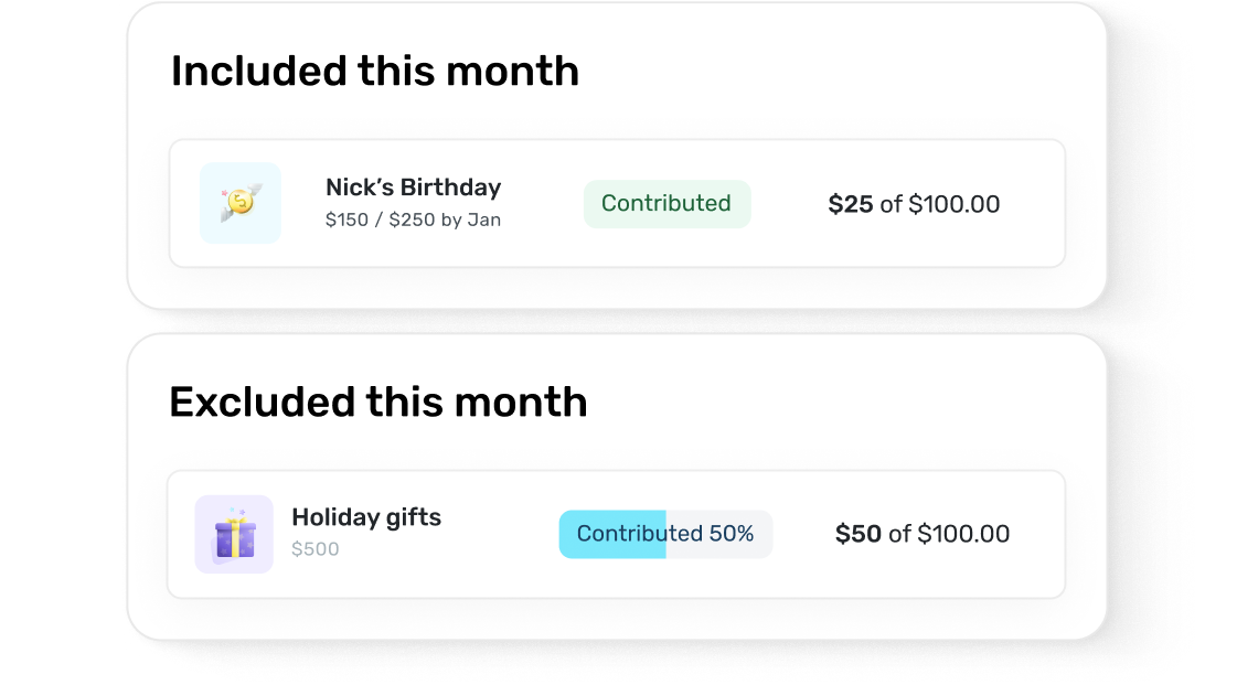 Build your Savings Goals into your budget