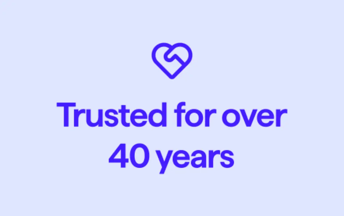 Purple animated image displaying that Quicken has been trusted for over 40 years, won't sell your personal data, and has a Robust security