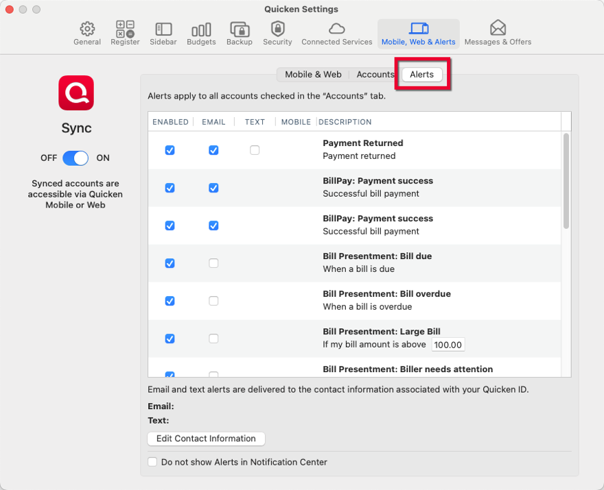 Mac Mobile Web Settings