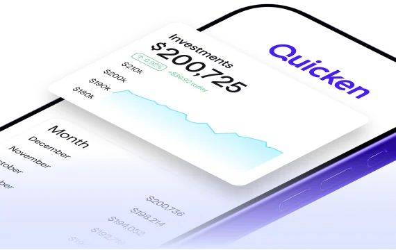Quicken Simplifi investments on mobile
