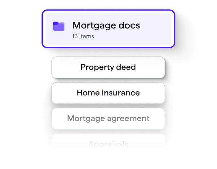 Organize essential mortgage-related documents for easy access and management.