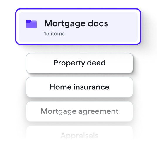 Organize essential mortgage-related documents for easy access and management.