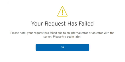 Citi Error Your Request Has Failed