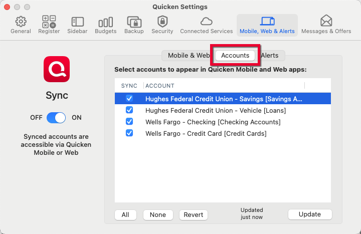Mac Mobile Web Settings Accounts