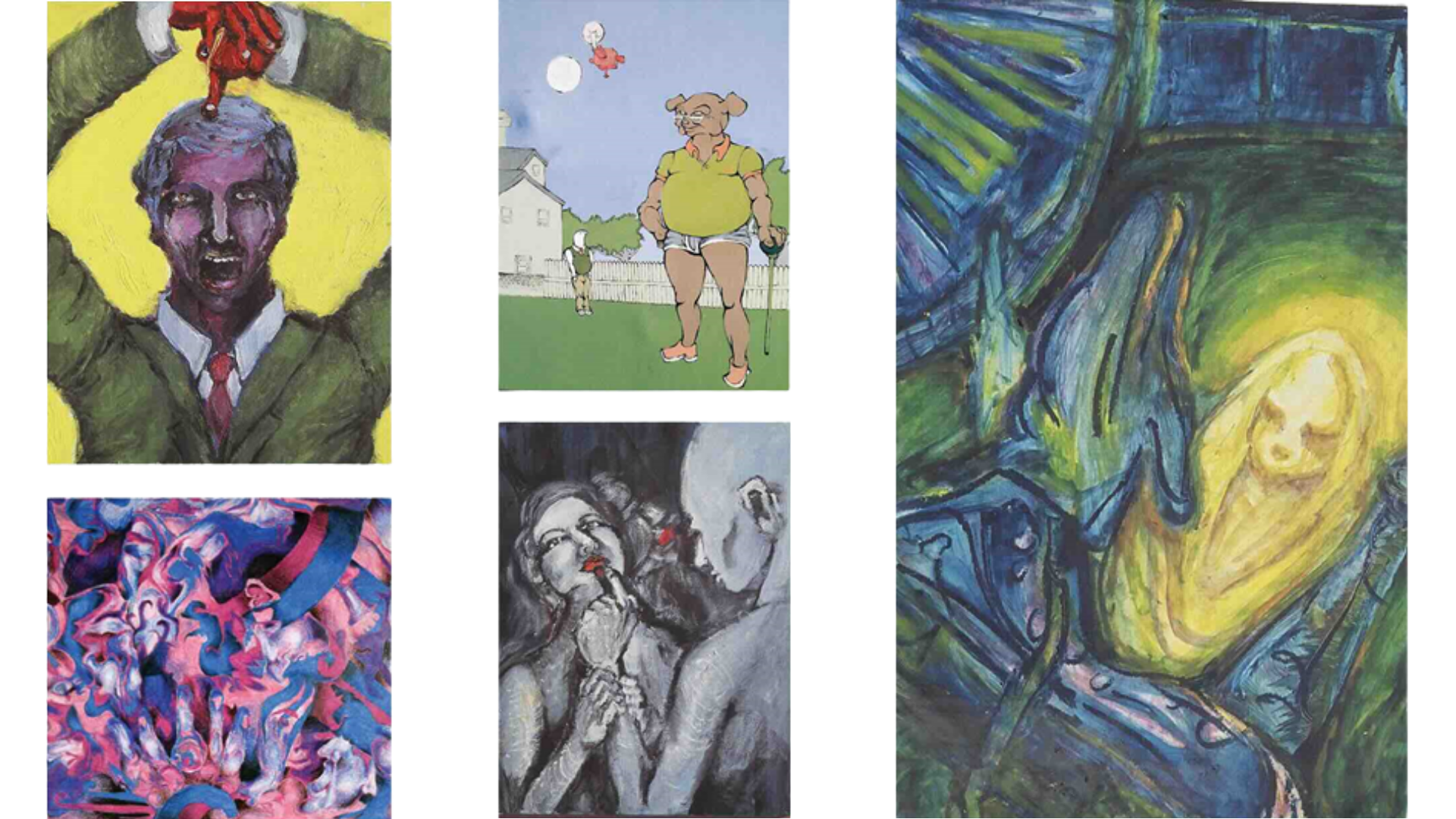 Collage of original artwork produced by Grant Halliburton.