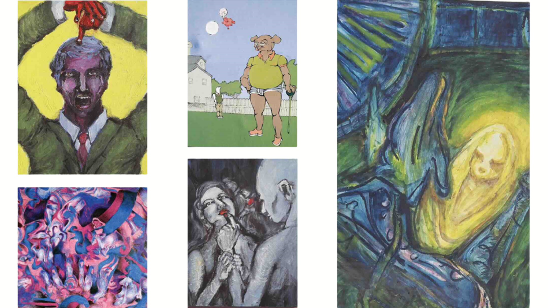 Collage of original artwork produced by Grant Halliburton.