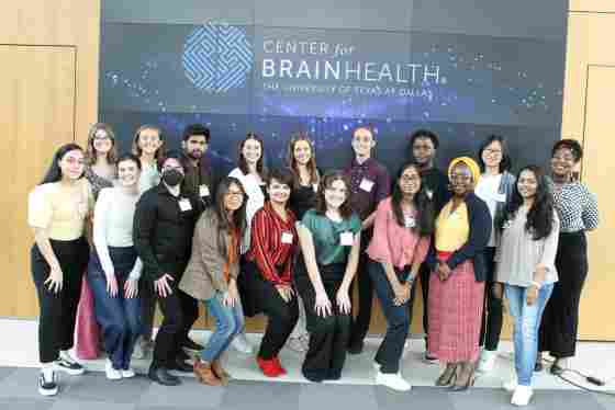 The 2023 Todd Platt BrainHealth Scholars gather together at the start of the program. 