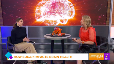 Dr. Julie Fratantoni discusses the effects of sugar on the brain with WFAA's Jane McGarry.