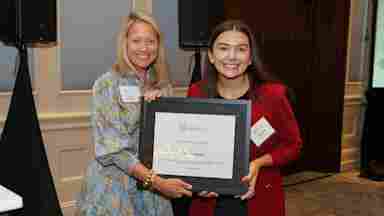Sarah Schoellkopf and Micaela Andreo attend the 2024 Ramona Jones Friends of BrainHealth Luncheon.