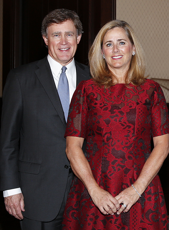 Dan and Stacey Branch receiving the Legacy Award by Center for BrainHealth in 2016.