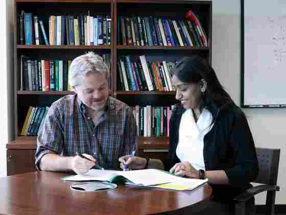 Dr. Jeffrey Spence, director of biostatistics at the Center for BrainHealth, and Dr. Asha Vas worked together on the gist reasoning test research.  Vas was a postdoctoral fellow during the time of the study.