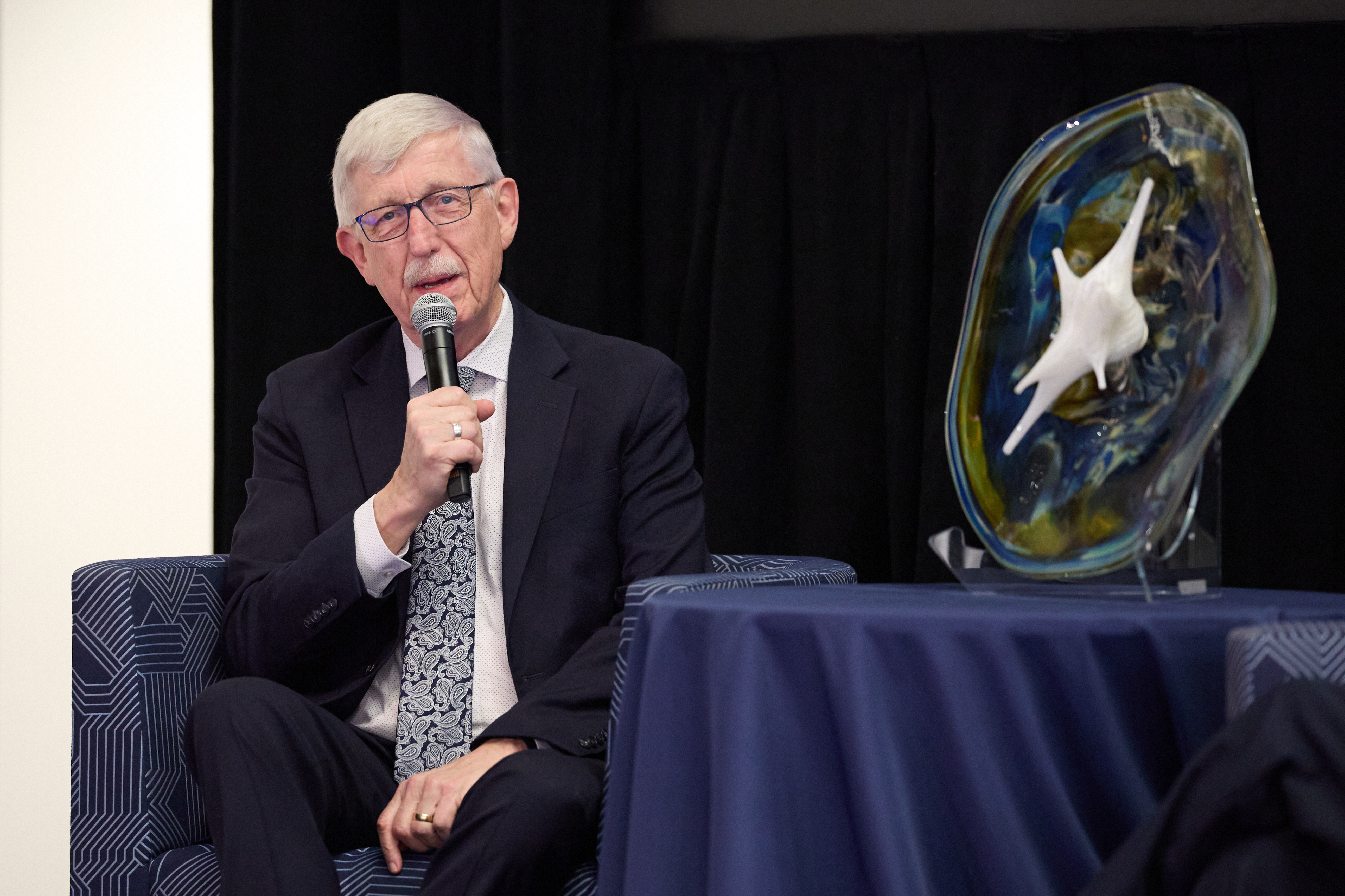 Former director of the NIH and leader of the Human Genome Project, Dr. Francis Collins speaks at Center for BrainHealth in Dallas, Texas as he receives the 2026 Branch BrainHealth Award.