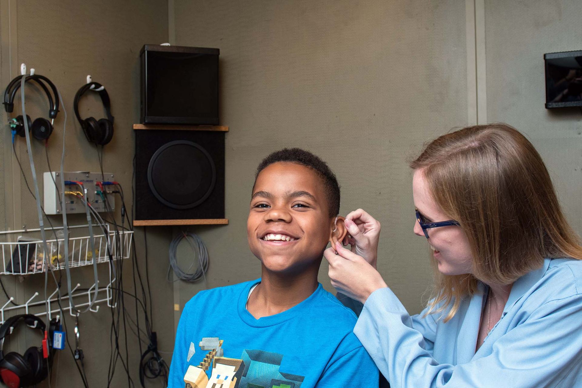 The Callier Center for Communication Disorders, part of the School of Behavioral and Brain Sciences at UT Dallas, treats patients, trains students and conducts research in audiology and speech-language pathology.