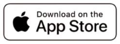 Mobile app download button for Apple App Store