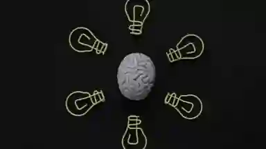 A small brain-shaped eraser on a black background