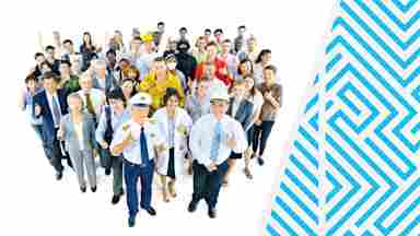 About 50 people representing a wide range of essential labor groups, assembled together in solidarity.