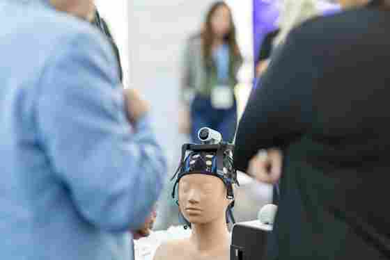 Guests at Center for BrainHealth explore a Tech Expo focused on neurotechnology innovations.