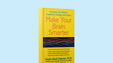Make Your Brain Smarter Book by Sandra B. Chapman with light blue background. 
