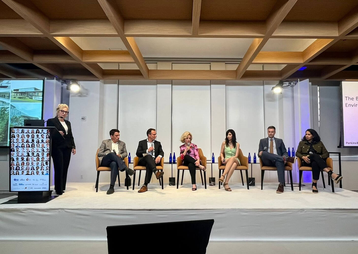 Dr. Debbie Beck, Dr. Toby Ewing, Devin Kleiner, Dr. Sandi Chapman, Hala El Khorazaty, Dr. Mark Chrisman, and Vandana Nayak at the 2025 Brain Days Science Summit during UNGA80.