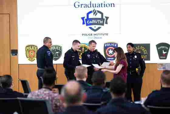 Caruth Police Institute (CPI) officers graduating from SMART Brain Training as part of their professional development.