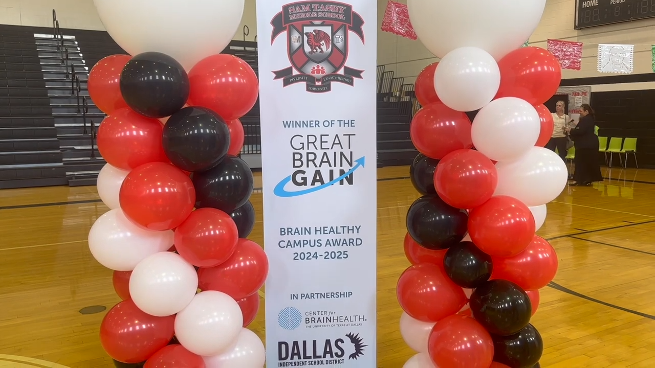 Winner of the 2024 Great Brain Gain Middle School Contest, Dallas ISD's Sam Tasby Middle School.