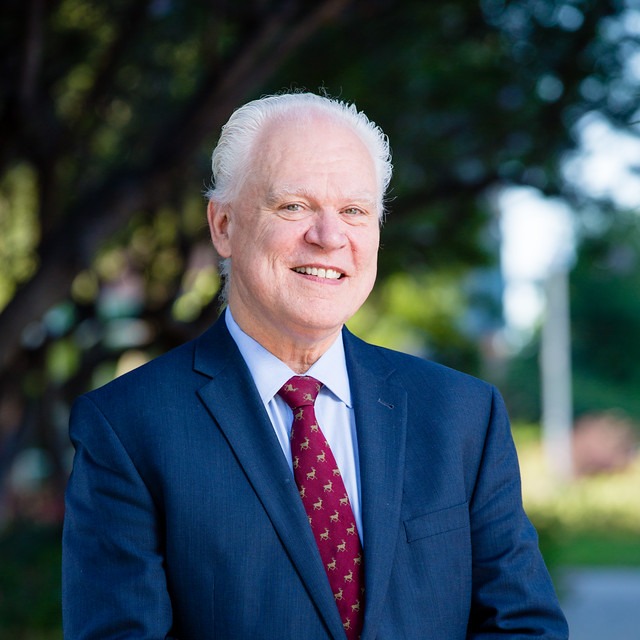 Bob Mong portrait shot in a blue suit
