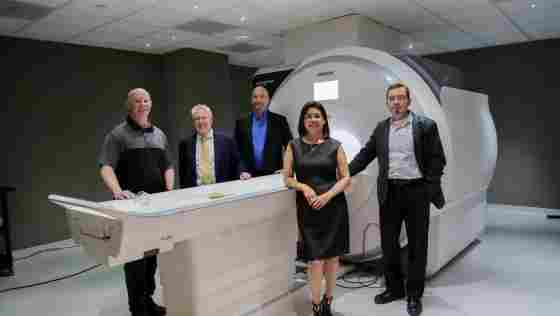 Sammons BrainHealth Imaging Team: Andrew Wolfson, MRI technologist; Bart Rypma, PhD, director; Gonzalo Solis, MRI technologist; Angela Plata, administrative coordinator; and Sergey Cheshkov, PhD, research scientist.
