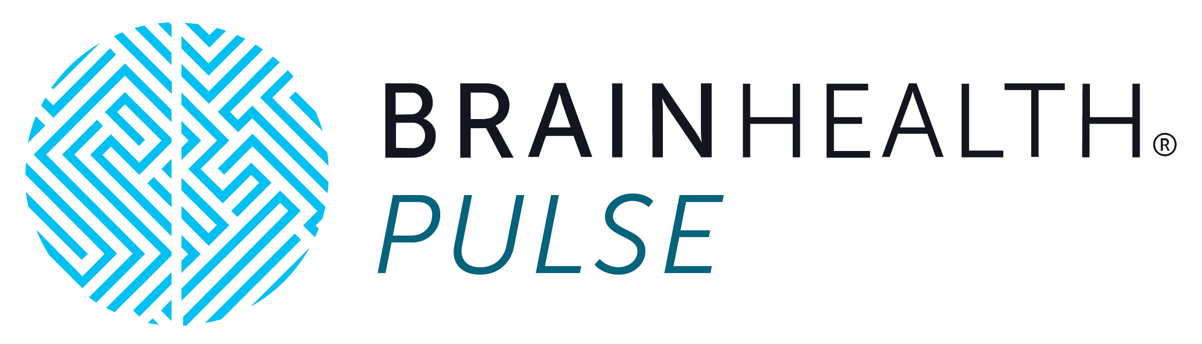 BrainHealth Pulse logo with a blue geometric brain icon and bold dark text reading BRAINHEALTH PULSE.