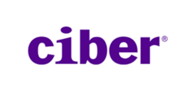 CIBER's logo against a white background; the text is a deep purple color.
