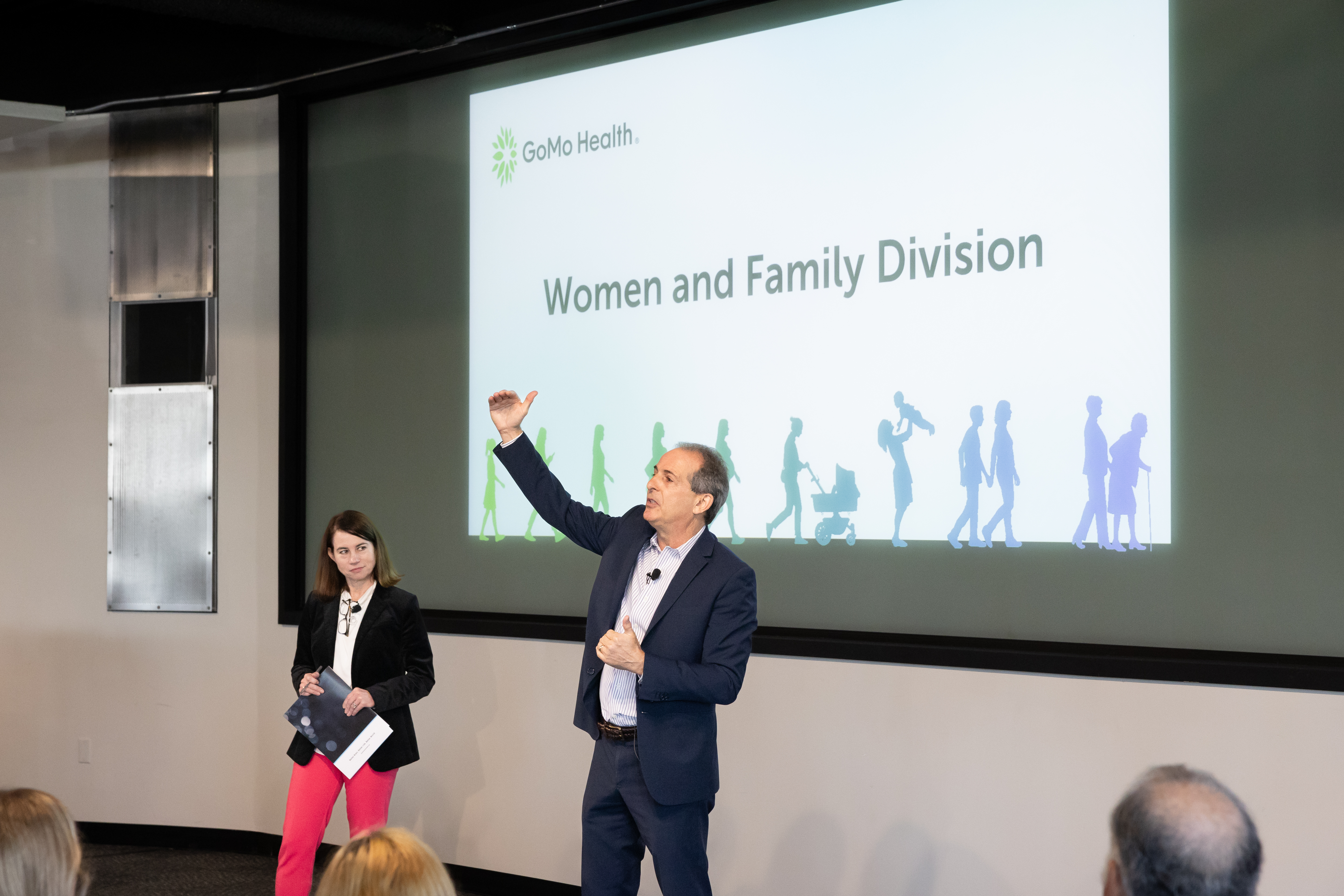 Gomo Health's Bob Gold makes a presentation with Jennifer Zientz at BrainHealth Week 2025.