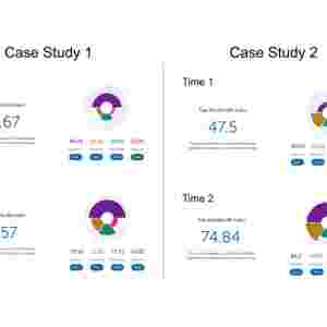 Two case studies illustrate how the BrainHealth Index was represented for the user with interpretation provided by the coach to achieve clarity in understanding their results. The case studies show how pre- to post-training performance may be reflected in overall change in BrainHealth Index scores, and how similar change in pre/post scores may be due to changes in different contributing brain health components. 