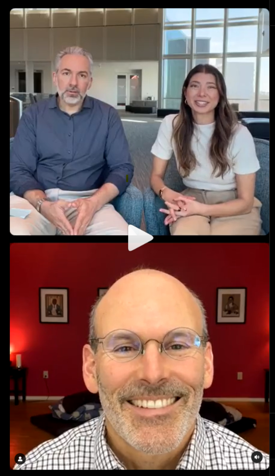 Dr. Dan Krawczyk and Dr. Julie Fratantoni welcome Dr. Jud Brewer to Office Hours on Instagram Live for the final day of BrainHealth Week 2023.
