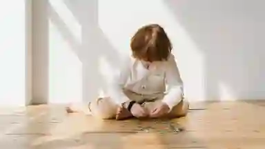 A child doing puzzles