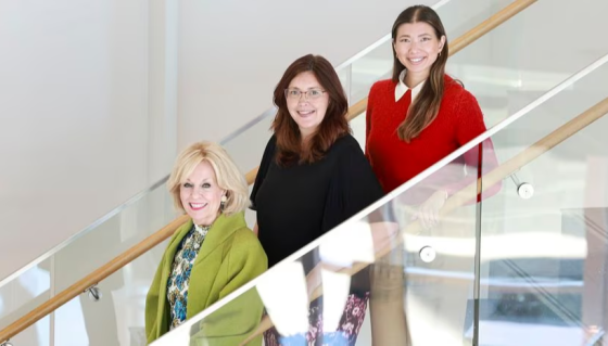 Sandi Chapman, PhD, Maria Johnson, MA, CCC-SLP, and Julie Fratantoni, PhD, CCC-SLP at Center for Brain Health in Dallas, Texas. Photo by: Rebecca Slezak / Dallas Morning News Staff Photographer.