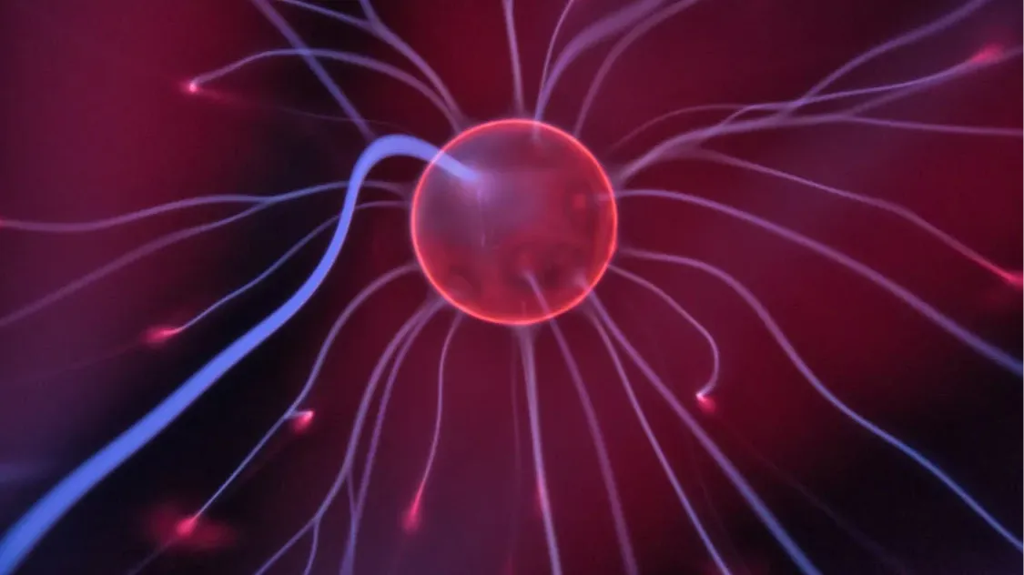 Close up of a plasma ball