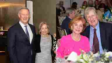 Admiral William McRaven (ret.) and his wife Georegann, and Linda and Joel Robuck.