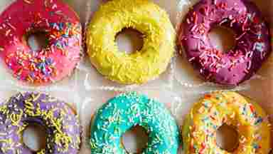 Colorful donuts.