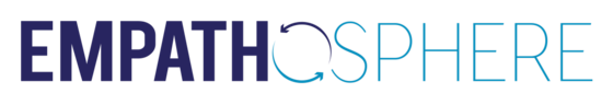 Empathosphere logo with dark blue bold "EMPATH" and light blue thin "SPHERE" text, circular arrows forming the letter O.