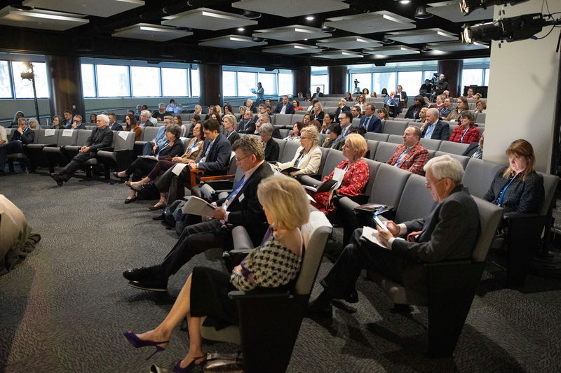 Guests enjoy a presentation at the 2024 Brain3 Summit, held at Center for BrainHealth in Dallas, Texas. 