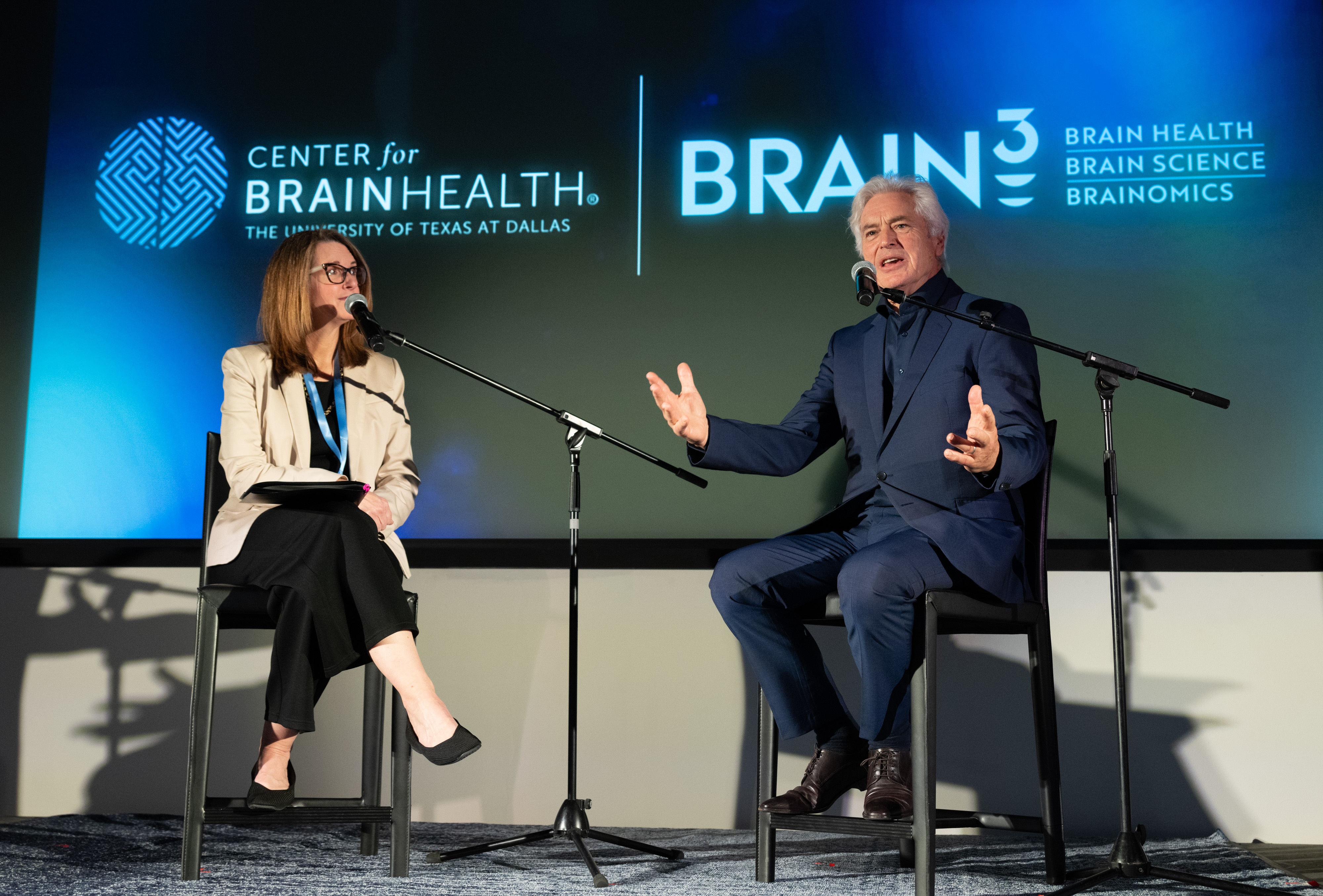 Krys Boyd and Ian Robertson, PhD, at Brain³ Summit.