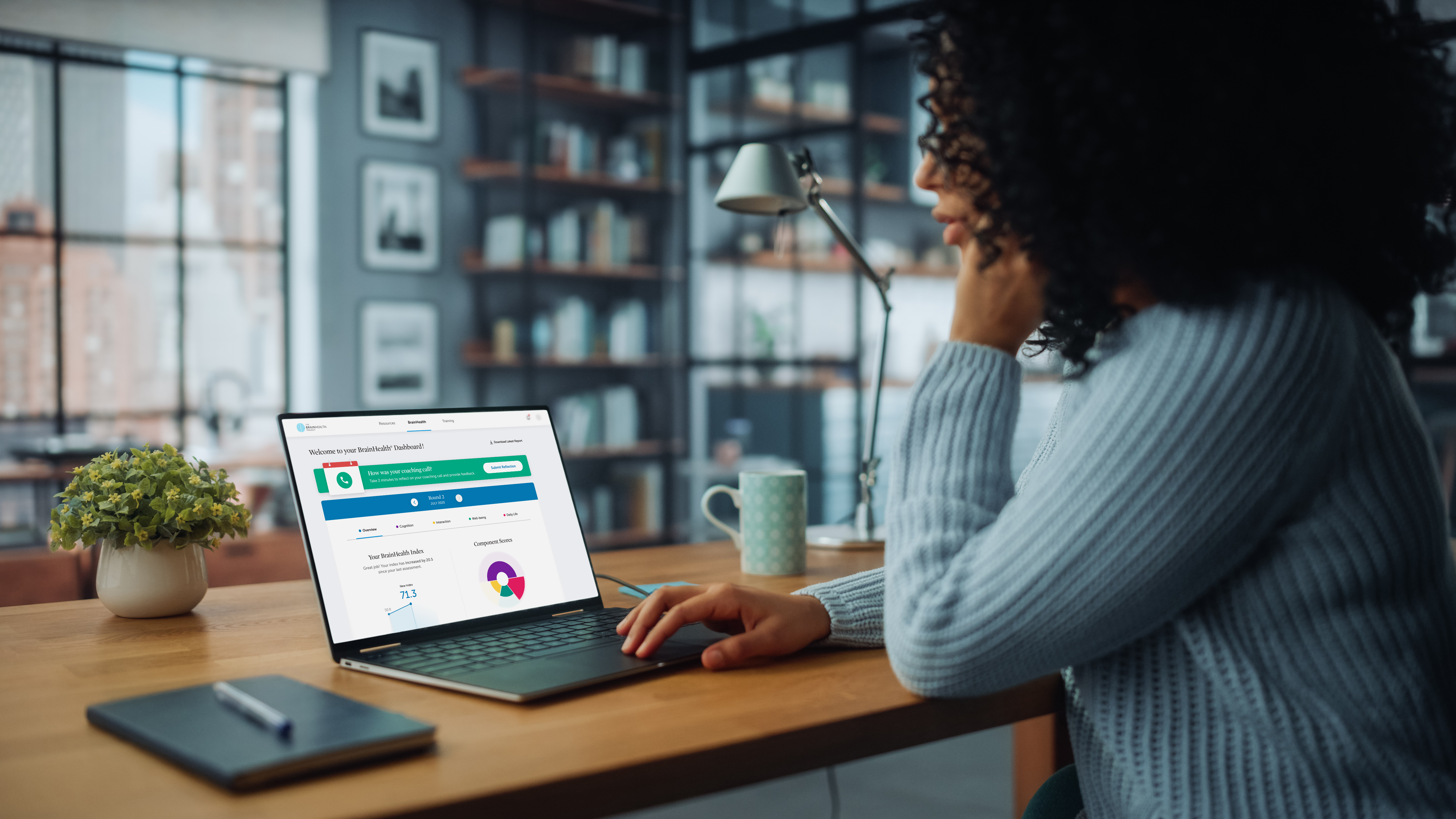 BrainHealth Project Dashboard Person Using Computer