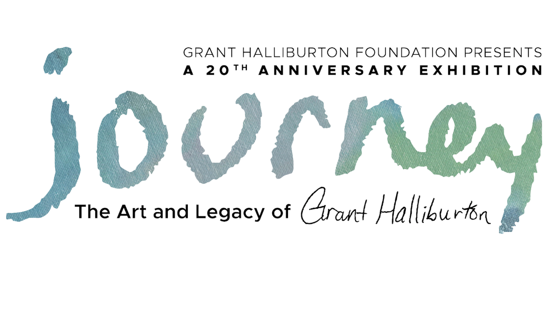 Graphic for the Grant Halliburton Foundation 20th anniversary event, Journey.