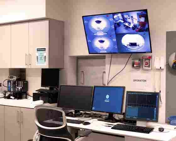 Workroom at the Sammons BrainHealth Imaging Center, a Dallas-area location for advanced fMRI research including hyperscanning.