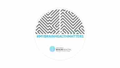 The icon for the #MyBrainHealthMatters campaign. It shows half of the CBH logo in dark grey while the hashtag is spelled in bright blue underneath it.