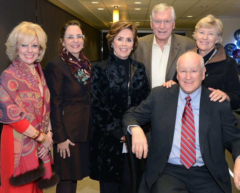 Dr. James Maas. pictured with five members of Center for BrainHealth during The Brain: An Owner's Guide lecture series.