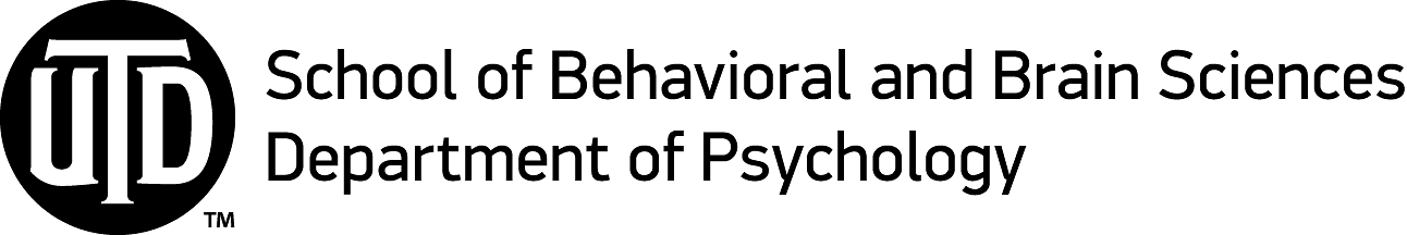 Logo for UTD School of Behavioral and Brain Sciences Department of Psychology.