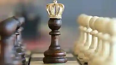 A pawn with a crown.