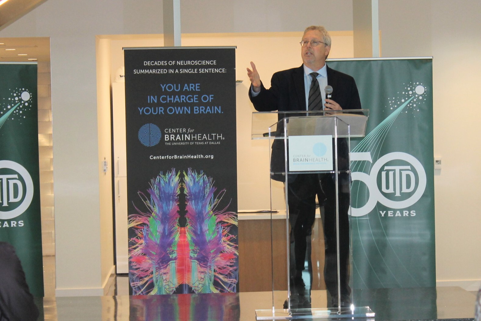Bart Rypma speaks at Sammons BrainHealth Imaging Center grand opening 2019