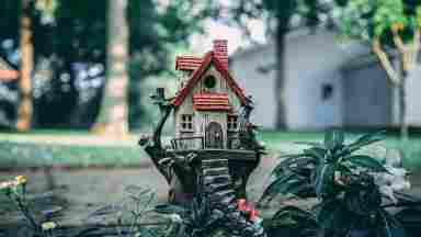 Brown and Red Birdhouse