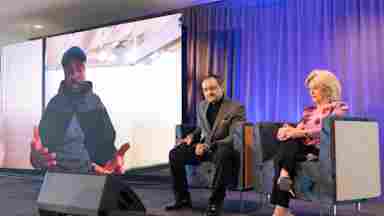 Jesus Mantas and will.i.am at Brain³ Summit.